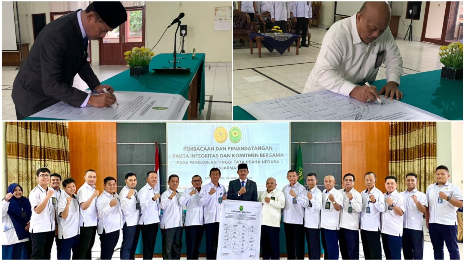 Kegiatan Penandatangan Komitmen Bersama dan Pakta Integritas Pengadilan Tinggi Tata Usaha Negara Banjarmasin Tahun 2024